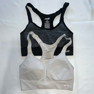 Avia Sports Bras Black White Athletic
